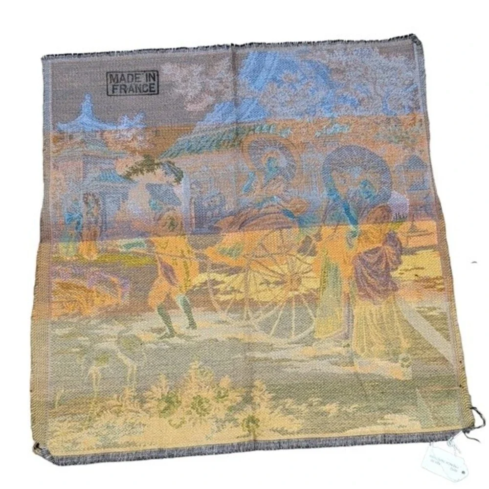 French tapestry wall woven romantic farmhouse carriage novelty